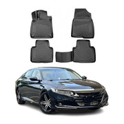 OMAC Alfombrillas De Coche para Honda Accord 2018-2021 Negro Goma TPE 4Pza