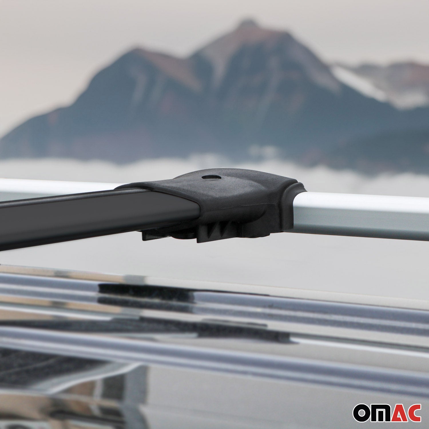 Rieles & Barras de Techo Coche para VW Caddy 2003-2015 L2 Largo Negro Alu 4Pza