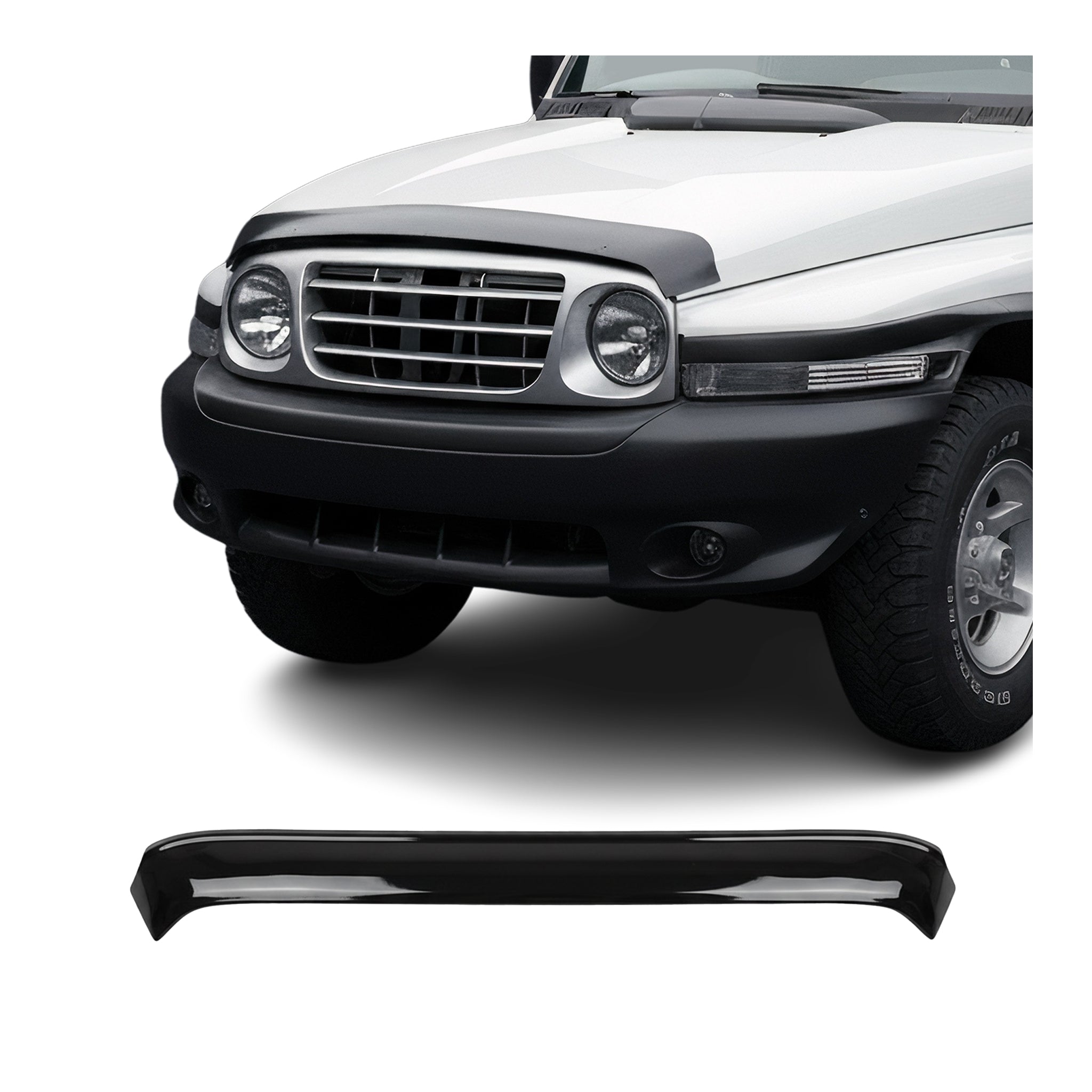 Deflector de Capó para Ssangyong Korando 1996-2006 Oscuro Brillante Acrílico