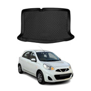 OMAC Bandeja Maletero Alfombrilla para Nissan Micra 2017-2021 Negro Goma TPE
