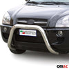 Bull Barra Frontal para Hyundai Tucson 2004-2009 Plata Brillante Acero