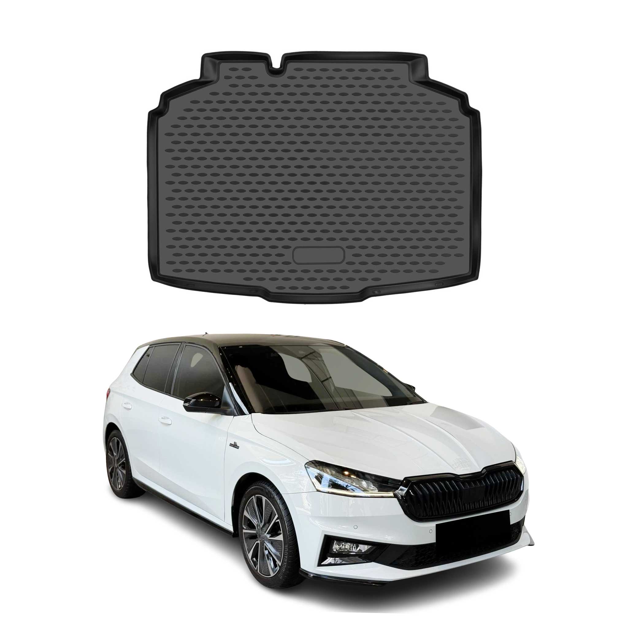 OMAC Bandeja Maletero Alfombrilla para Skoda Fabia 2021-2025 inferior Goma TPE