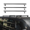 Rieles de Techo Coche para VW Caravelle T5 2003-2015 Negro Aluminio 3Pza