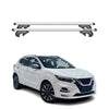 Menabo Barras de Techo Coche Barra para Nissan Qashqai J11 2017-2025 Gris Alu 2x