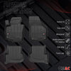 OMAC Premium Alfombrillas De Coche para Skoda Yeti 2009-2017 Negro TPE Goma 4Pza