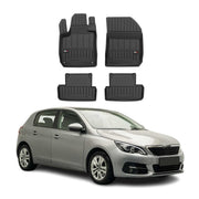 OMAC Premium Alfombrillas De Coche para Peugeot 308 HB 2014-2021 TPE Goma 4x