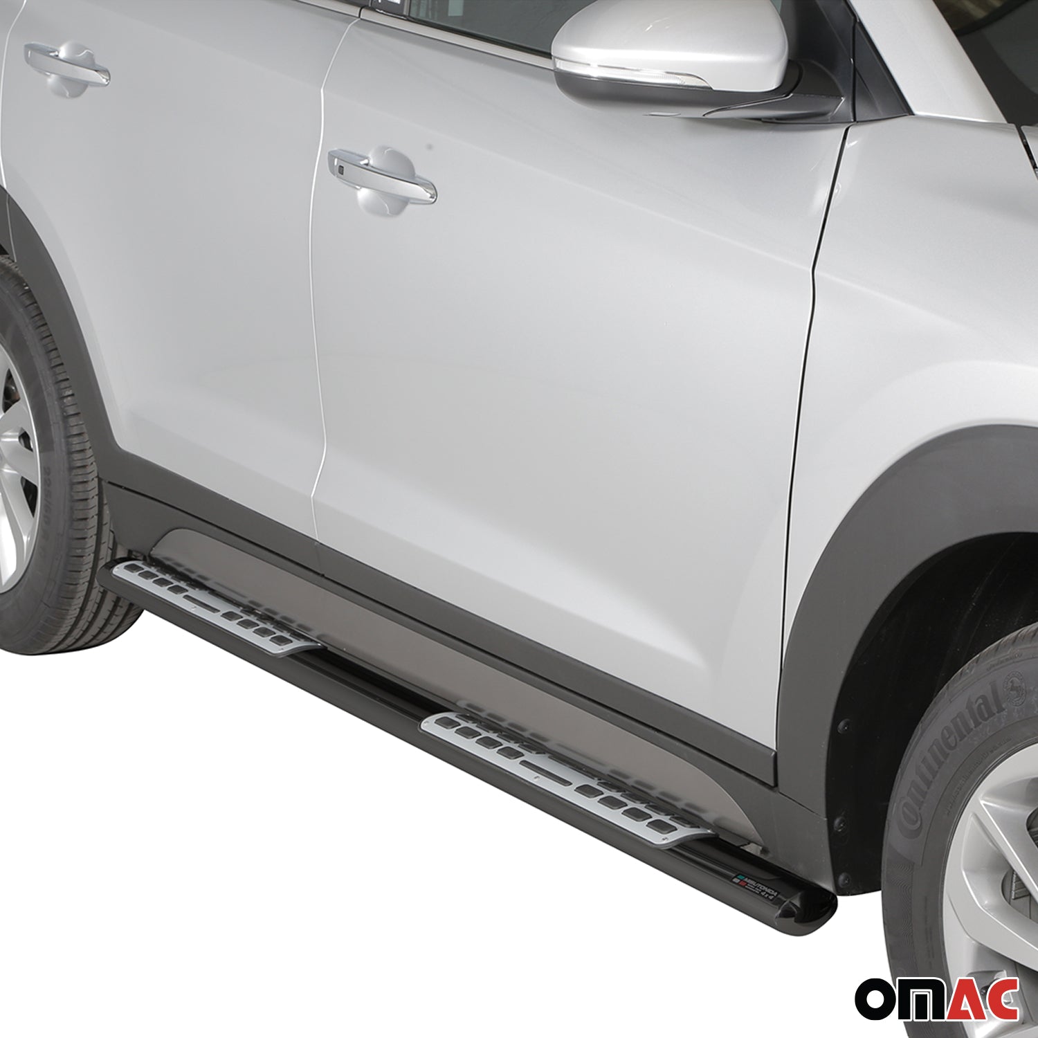 Par de Estribos Barras Laterales para Hyundai Tucson 2015-2018 Negro Acero