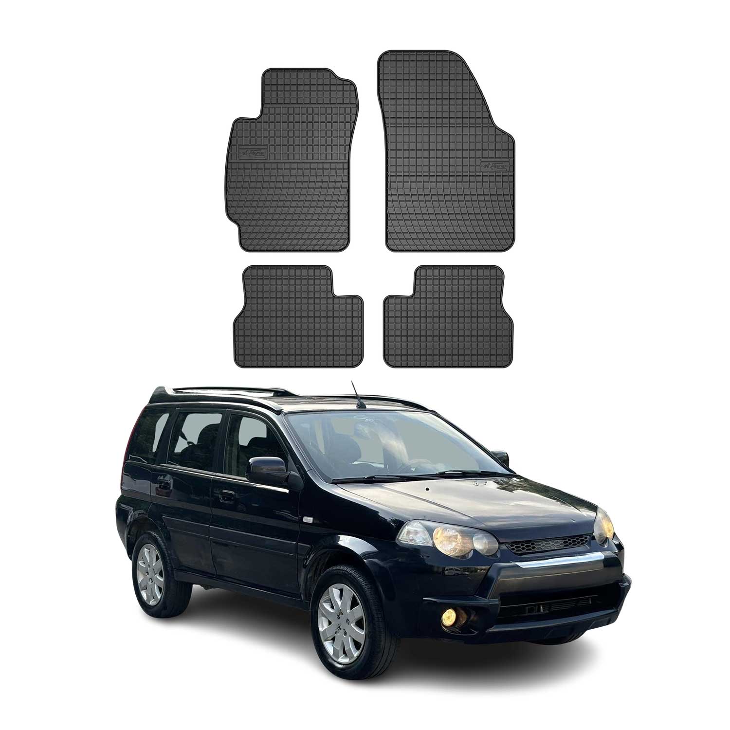 OMAC Alfombrillas De Coche para Honda HRV 1999-2006 Negro Goma 4Pza