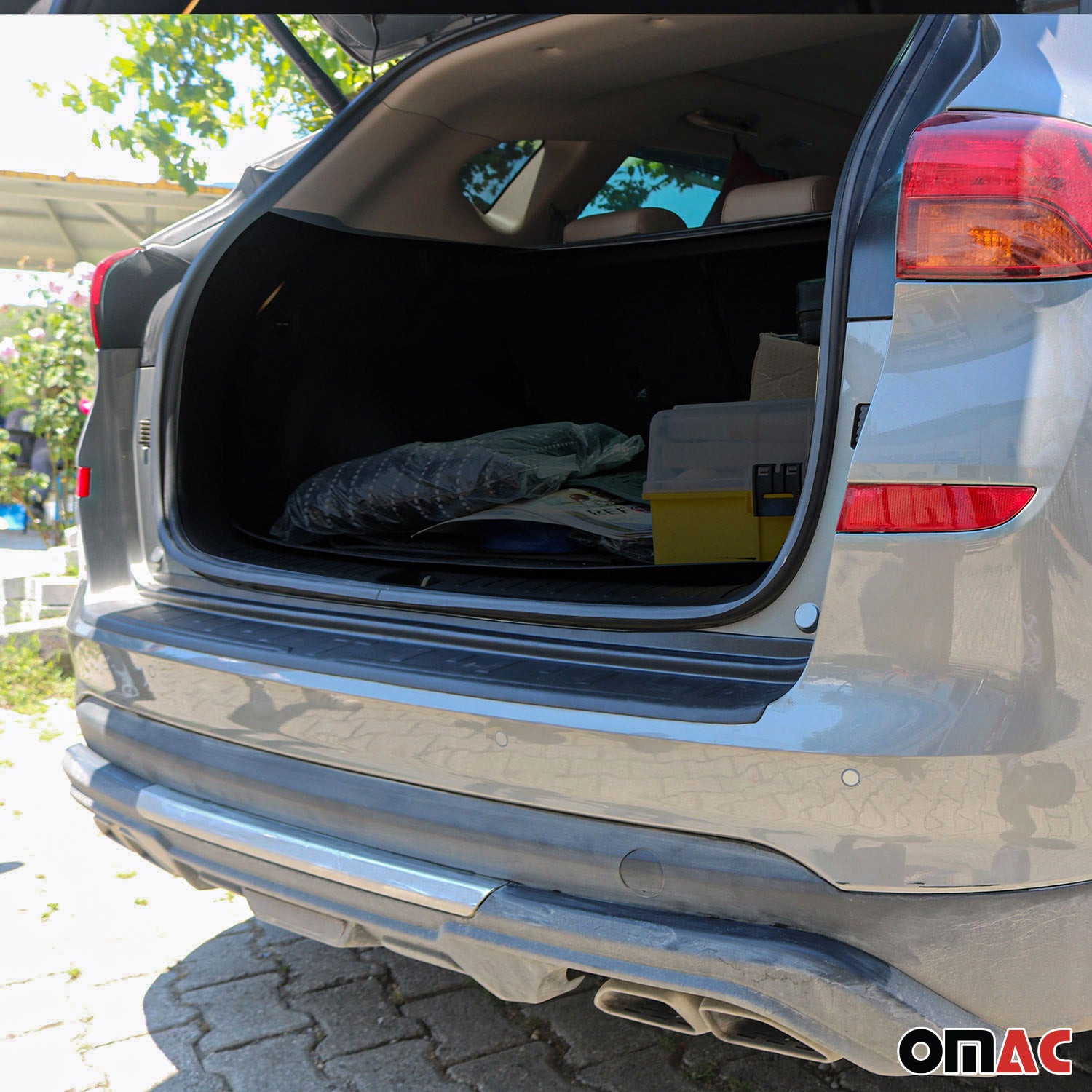 Protector de Parachoques Trasero para Hyundai Tucson 2018-2020 Negro Mate ABS