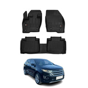 OMAC Premium Alfombrillas De Coche para Ford Edge 2014-2024 Negro TPE Goma 4Pza