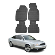 OMAC Alfombrillas De Coche para Audi A6 Sedán Familiar C5 1997-2004 Goma 4x