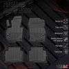 OMAC Premium Alfombrillas De Coche para Mazda CX-5 2012-2017 Negro TPE Goma 4Pza