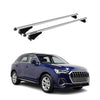 Menabo Barras de Techo Coche Baca para Audi Q3 2018-2025 Gris Aluminio 2Pza