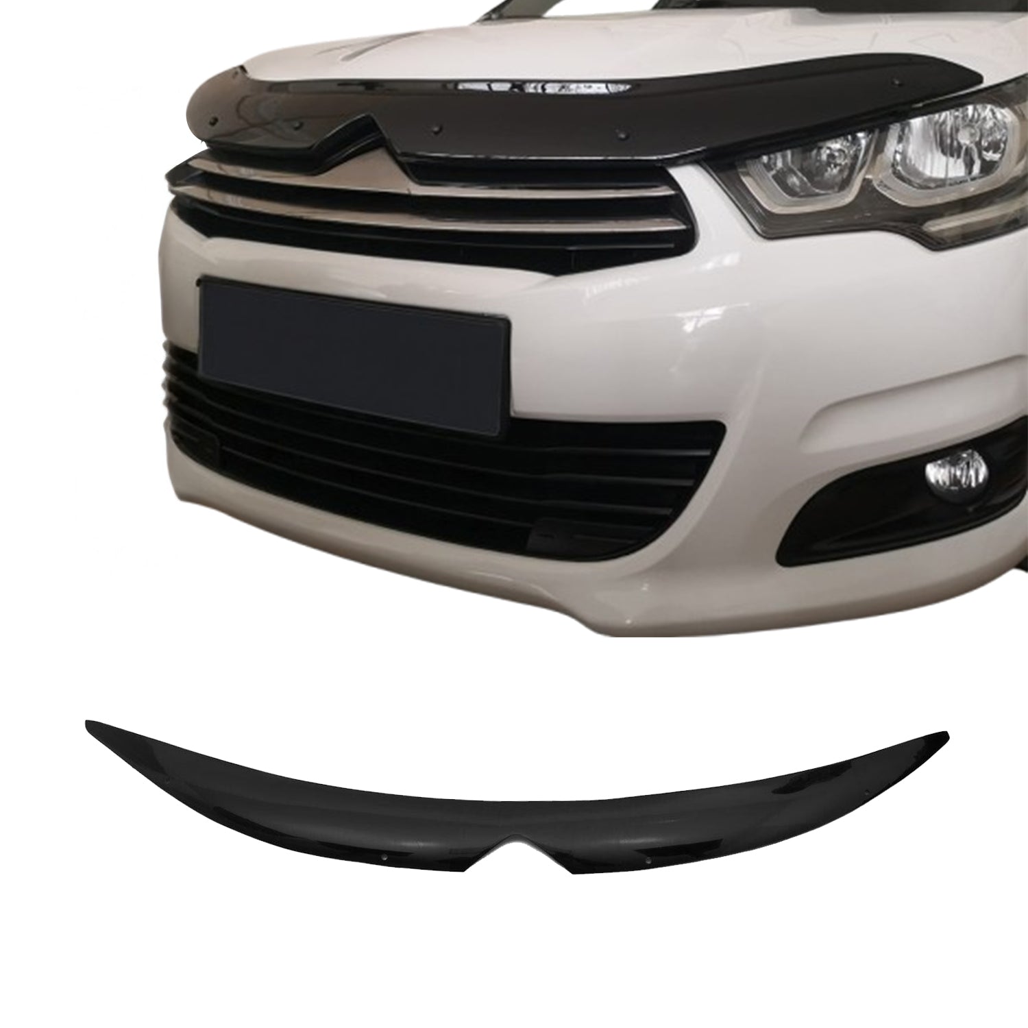 Deflector de Capó para Citroen C4 2010-2018 Oscuro Brillante Acrílico