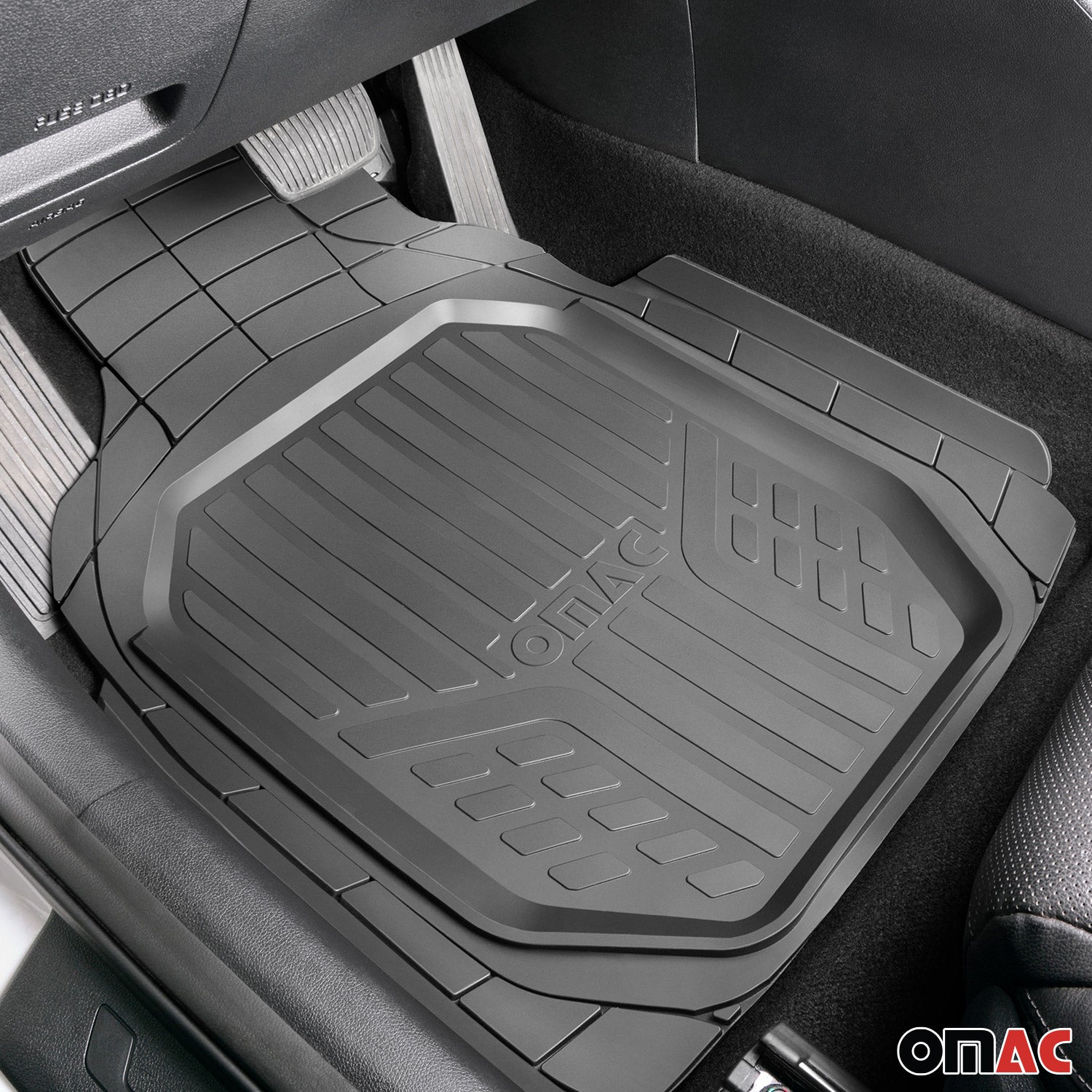 3D Alfombrillas De Coche Universal Negro Goma 4Pza