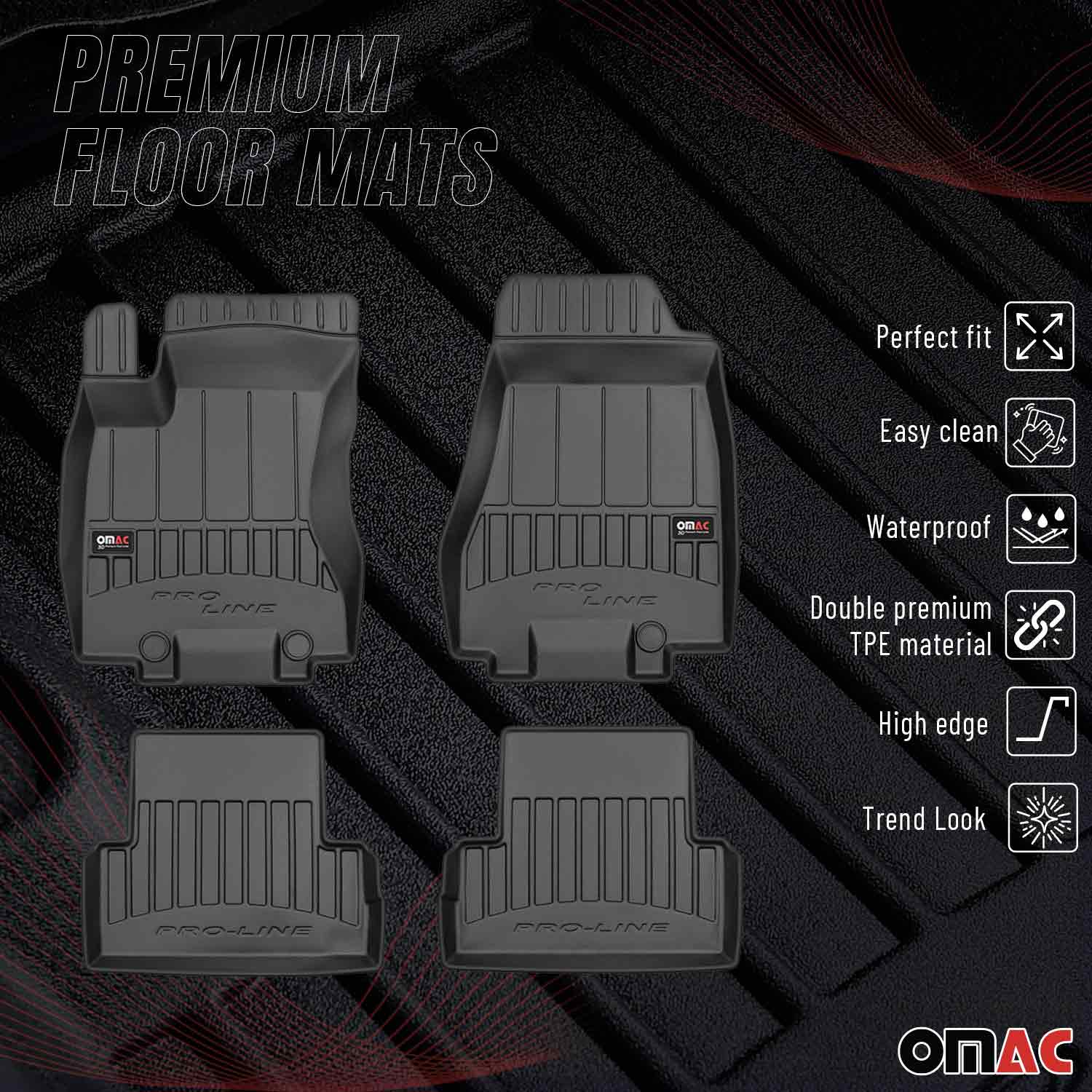 OMAC Premium Alfombrillas De Coche para Nissan X-Trail 2008-2013 TPE Goma 4x