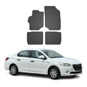 OMAC Alfombrillas De Coche para Peugeot 301 2012-2019 Negro Goma TPE 4Pza