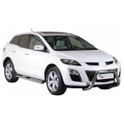 Par de Estribos Barras Laterales para Mazda CX-7 2010-2012 Plata Acero 2x