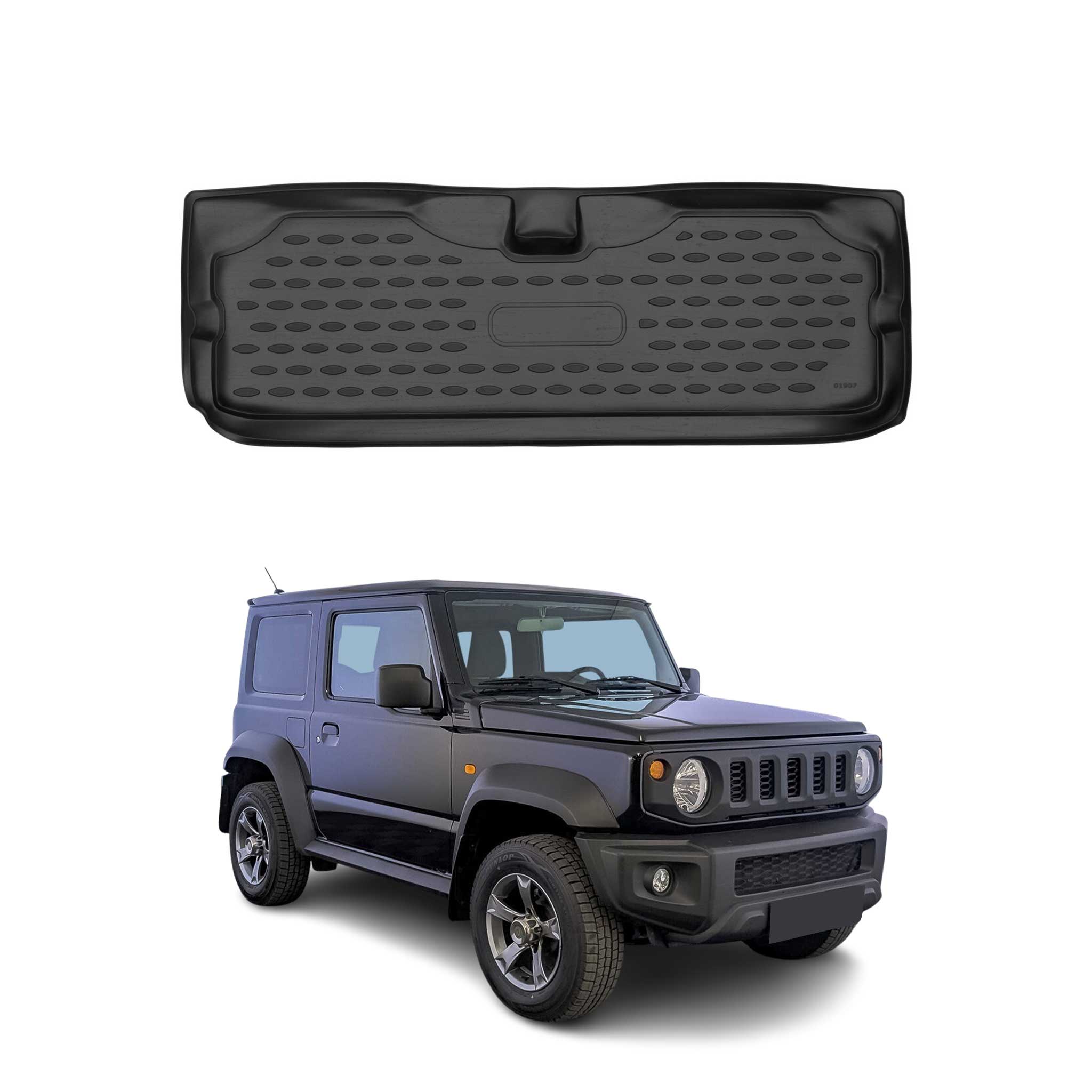 OMAC Bandeja Maletero Alfombrilla para Suzuki Jimny 2018-2021 Negro Goma TPE