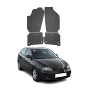 OMAC Alfombrillas De Coche para Seat Ibiza 2002-2009 Negro Goma TPE 4Pza