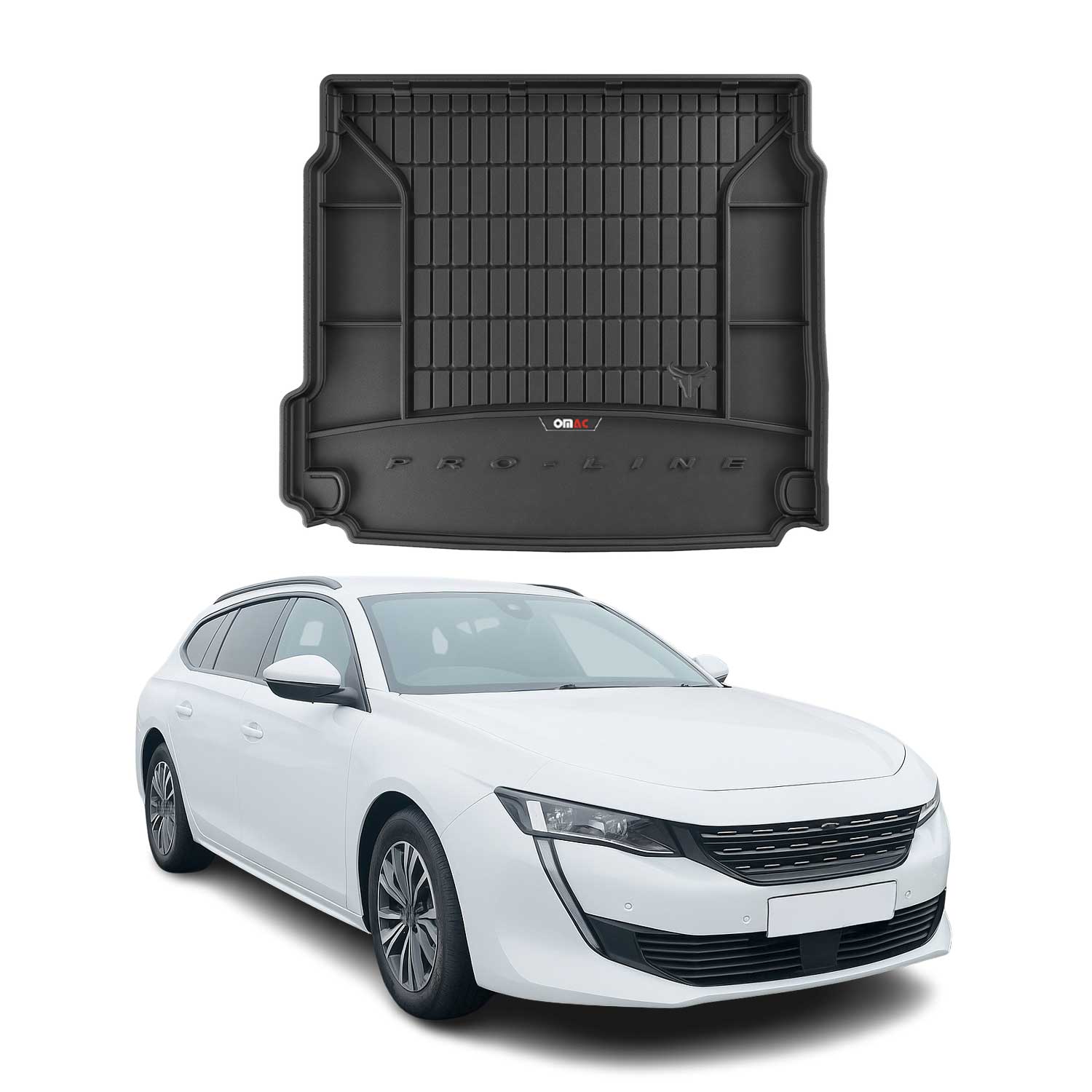 OMAC Premium Bandeja Maletero Alfombrilla para Peugeot 508 Familiar 2018-2025