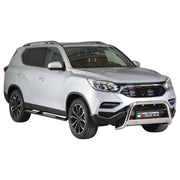Par de Estribos Barras Laterales para Ssangyong Rexton 2018-2025 Negro Acero