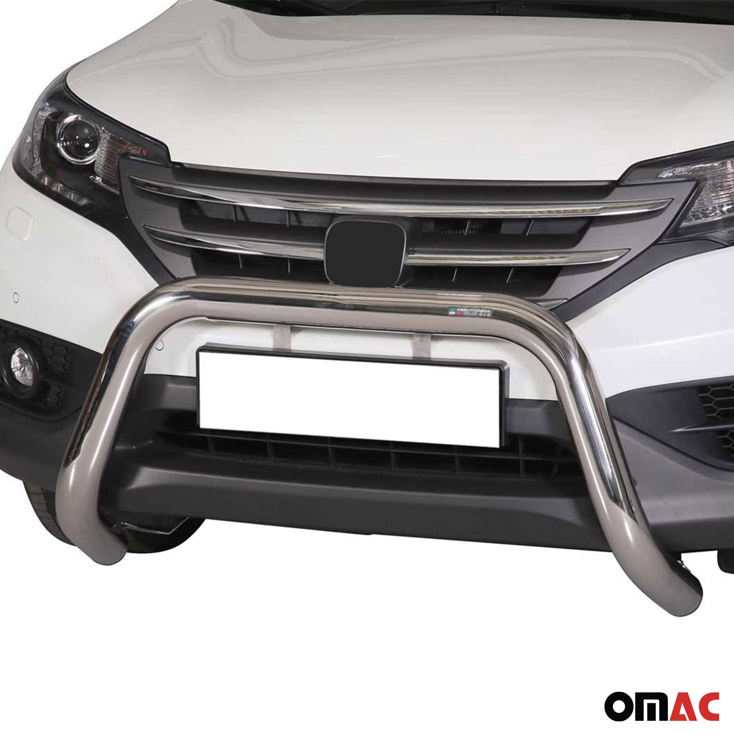 Bull Barra Frontal para Honda CR-V 2012-2015 Plata Brillante Acero