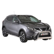 Par de Estribos Barras Laterales para Nissan Qashqai 2014-2021 Plata Acero 2x