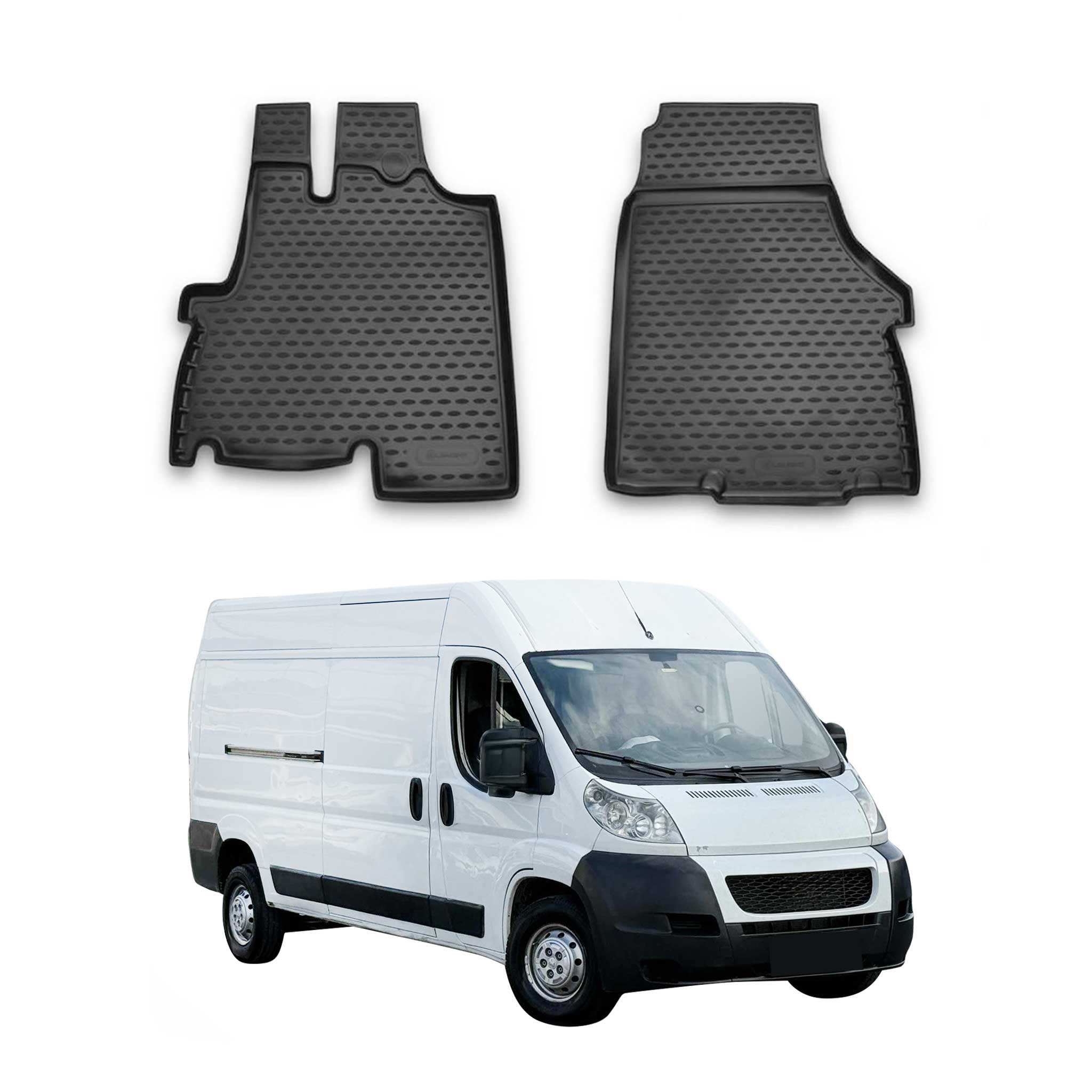 OMAC Alfombrillas De Coche para Citroen Jumper 2006-2025 Negro Goma TPE 2Pza