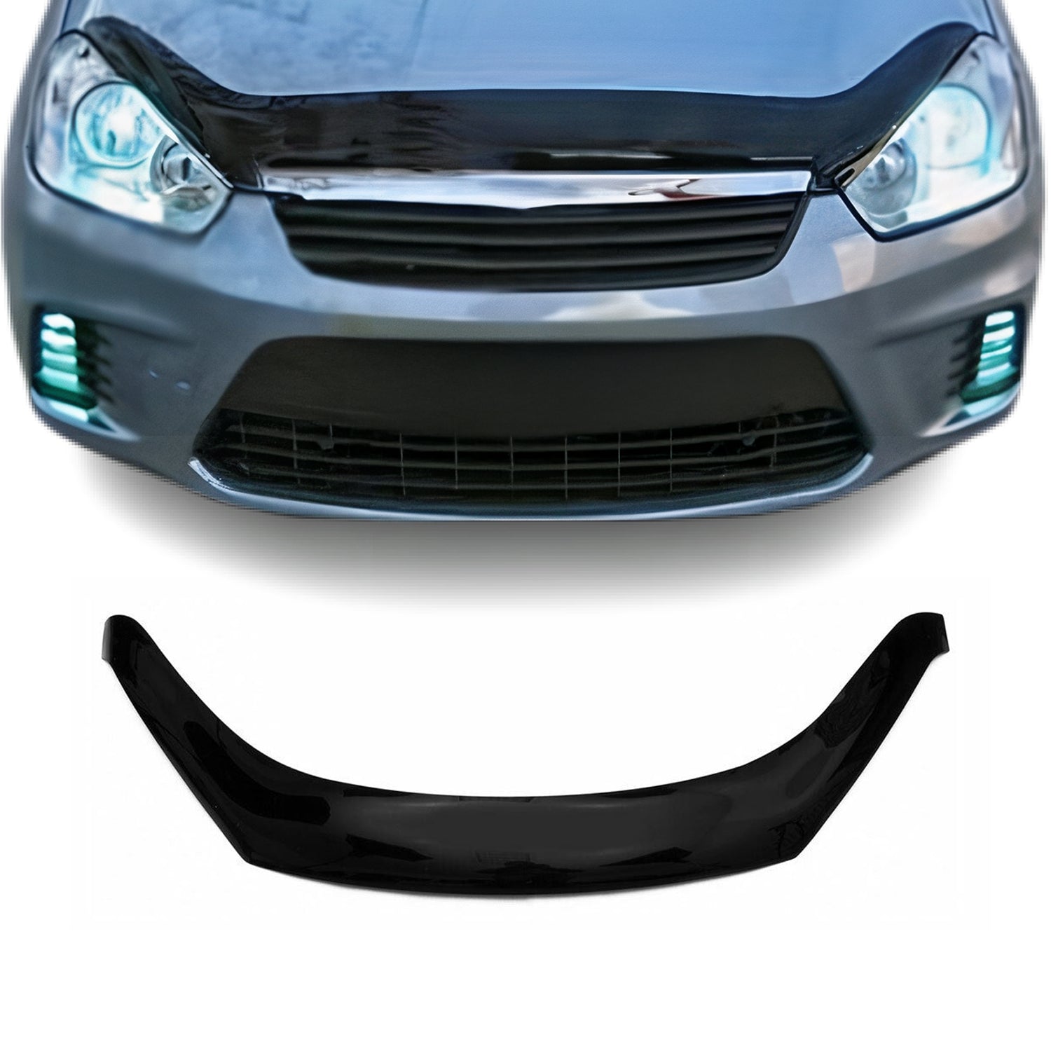 Deflector de Capó para Ford C-Max 2007-2010 Oscuro Brillante Acrílico