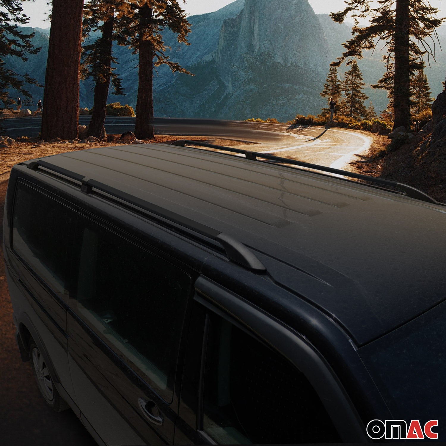 Rieles de Techo Coche para Mercedes Vito W639 W447 2003-2025 L1 Corto Negro Alu