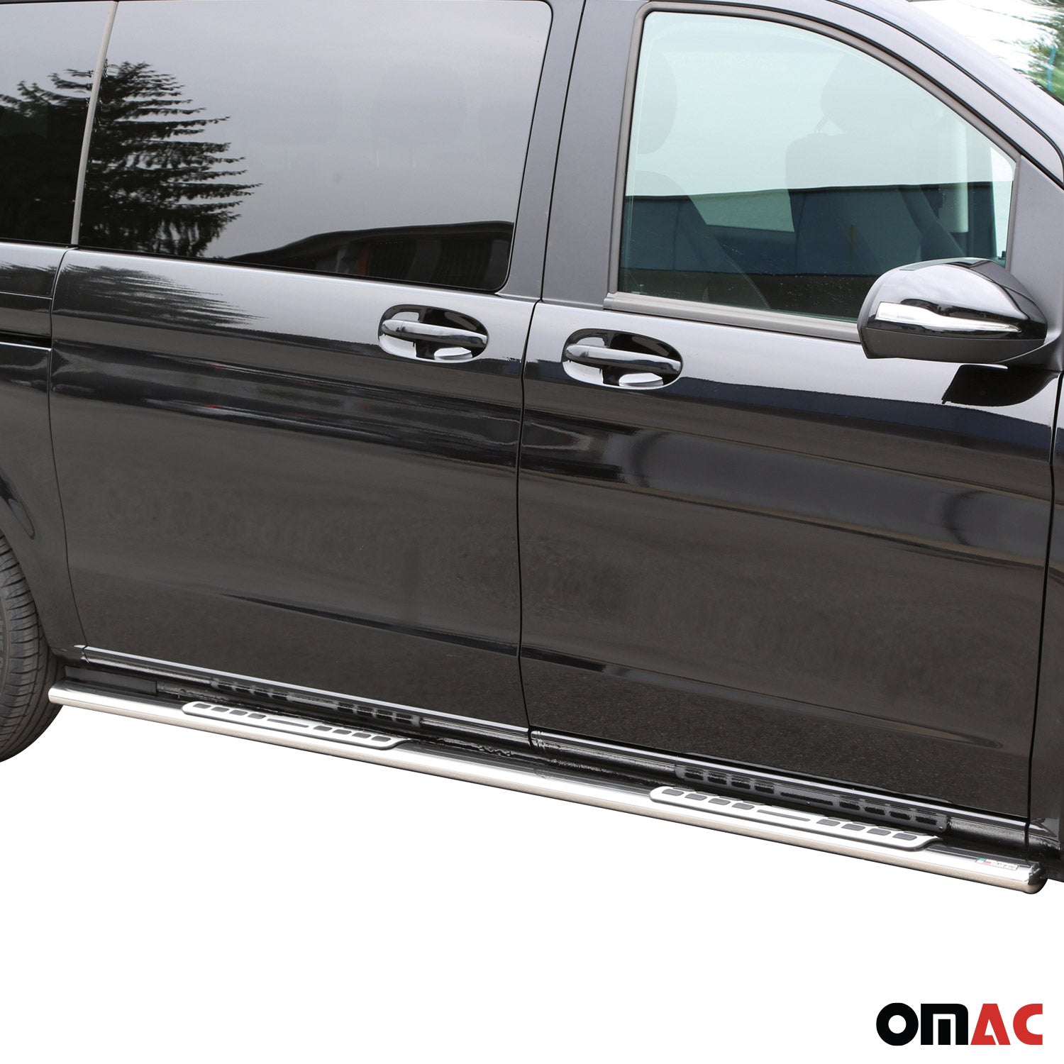 Estribos Barras Laterales para Mercedes Vito Classe W447 2014-2025 Plata Acero