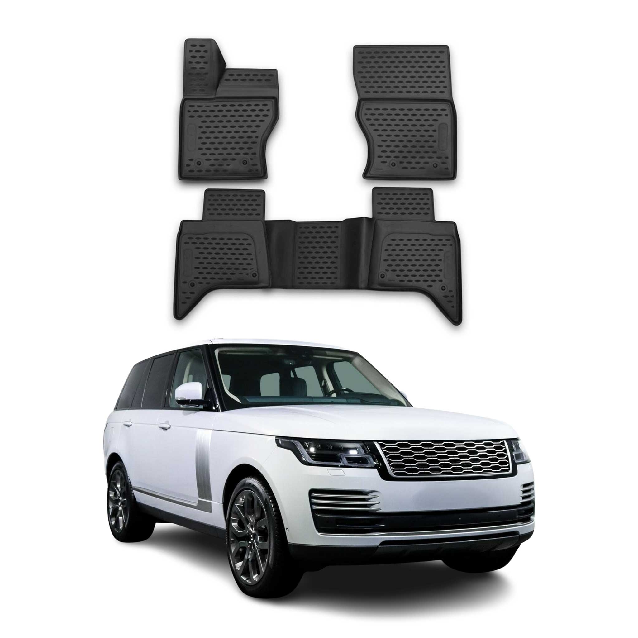 OMAC Alfombrillas De Coche para Land Rover Range Rover 4 2015-2021 Negro TPE 4x