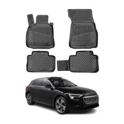 OMAC Alfombrillas De Coche para Audi Q8 e-Tron 2018-2025 Negro Goma 4Pza