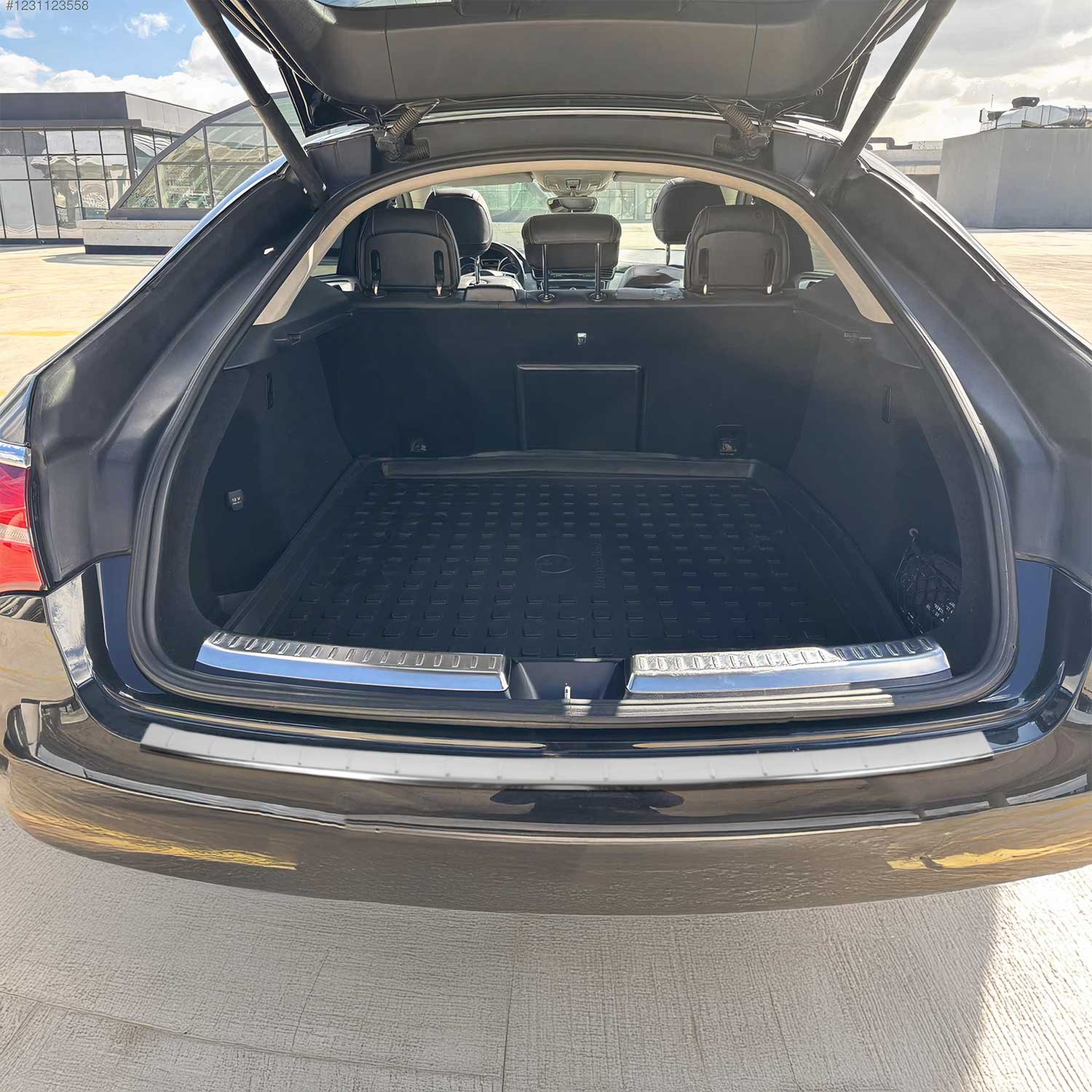 Protector Parachoques para Mercedes GLE Cupé C292 2015-2019 Plata Acero