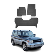 OMAC Alfombrillas De Coche para Mitsubishi Pajero 1996-2006 Negro Goma 4Pza