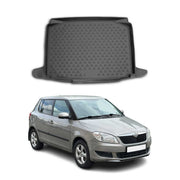 OMAC Bandeja Maletero Alfombrilla para Skoda Fabia Hatchback 2007-2014 Negro TPE