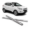 Par de Estribos Barras Laterales para Hyundai Tucson 2004-2009 Plata Acero 2x