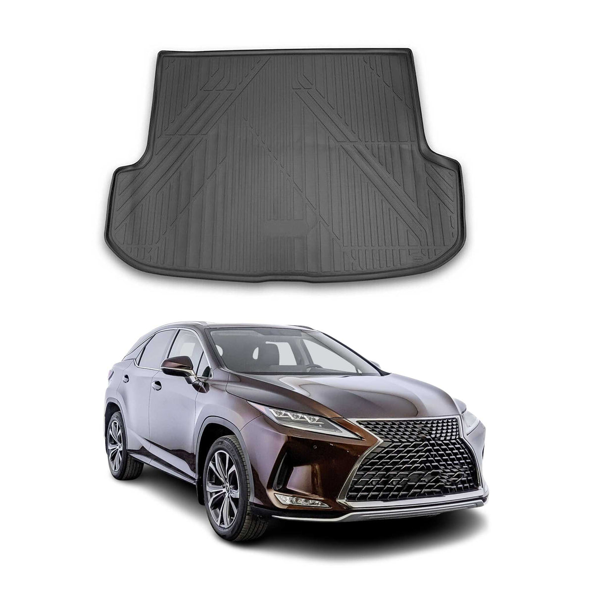 OMAC Bandeja Maletero Alfombrilla para Lexus RX350 2016-2018 Negro Goma TPE 1Pza
