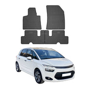 OMAC Alfombrillas De Coche para Citroen C4 Grand Picasso 2013-2016 Negro Goma 4x