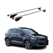 Menabo Barras de Techo Coche Baca para Volvo XC40 2018-2025 Gris Aluminio 2Pza