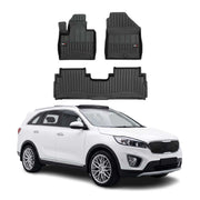 OMAC Premium Alfombrillas De Coche para Kia Sorento 2015-2020 Negro TPE Goma 3x