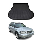 OMAC Bandeja Maletero Alfombrilla para Subaru Forester 2002-2008 Negro Goma TPE