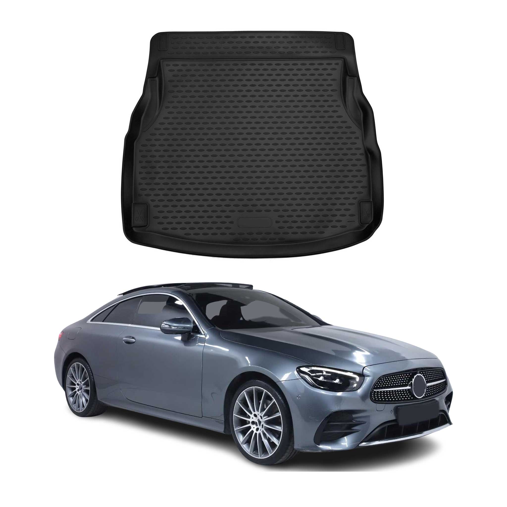 OMAC Bandeja Maletero Alfombrilla para Mercedes E Class Cupé 2017-2025 Negro TPE