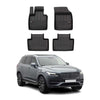 OMAC Premium Alfombrillas De Coche para Volvo XC90 2014-2024 Negro TPE Goma 4Pza