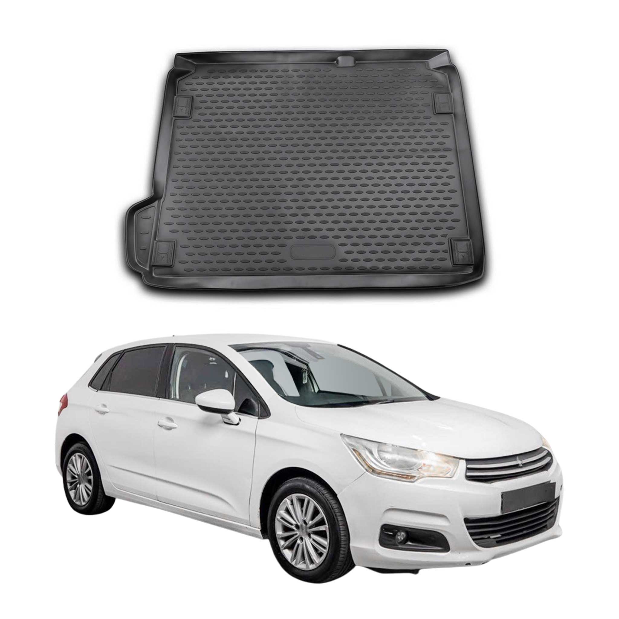 OMAC Bandeja Maletero Alfombrilla para Citroen C4 2010-2021 Negro Goma TPE 1Pza