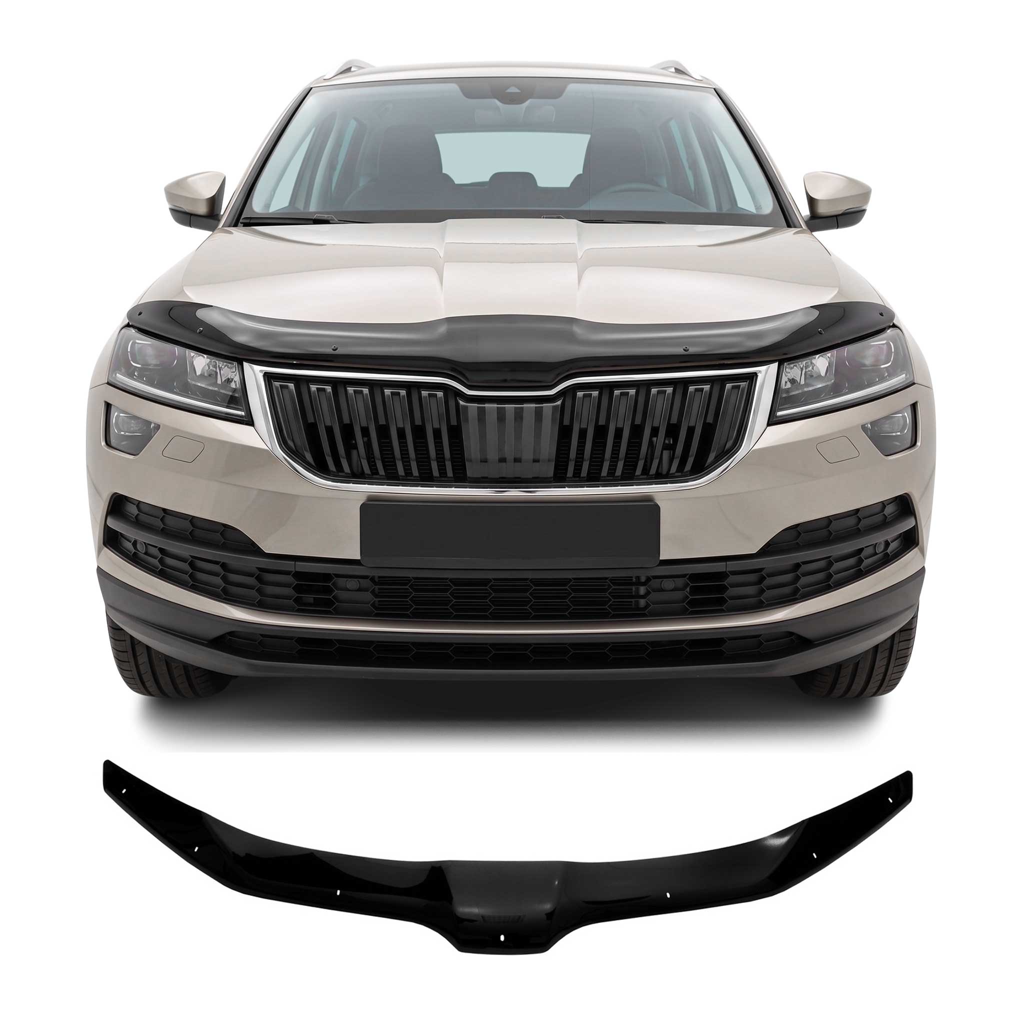 Deflector de Capó para Skoda Karoq 2017-2019 Oscuro Brillante Acrílico