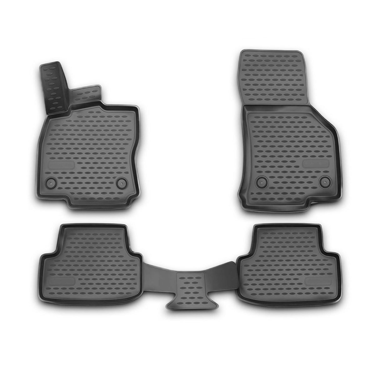 OMAC Alfombrillas De Coche para VW Golf VII 2012-2019 Negro Goma TPE 4Pza