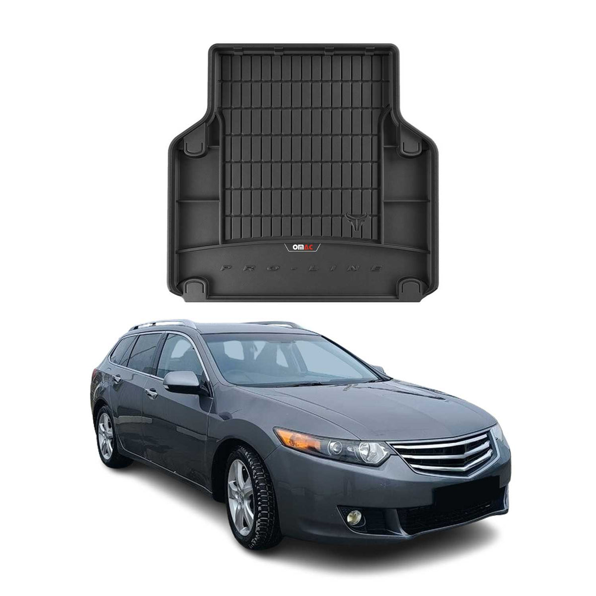 OMAC Premium Bandeja Maletero Alfombrilla para Honda Accord Tourer 2008-2012 TPE