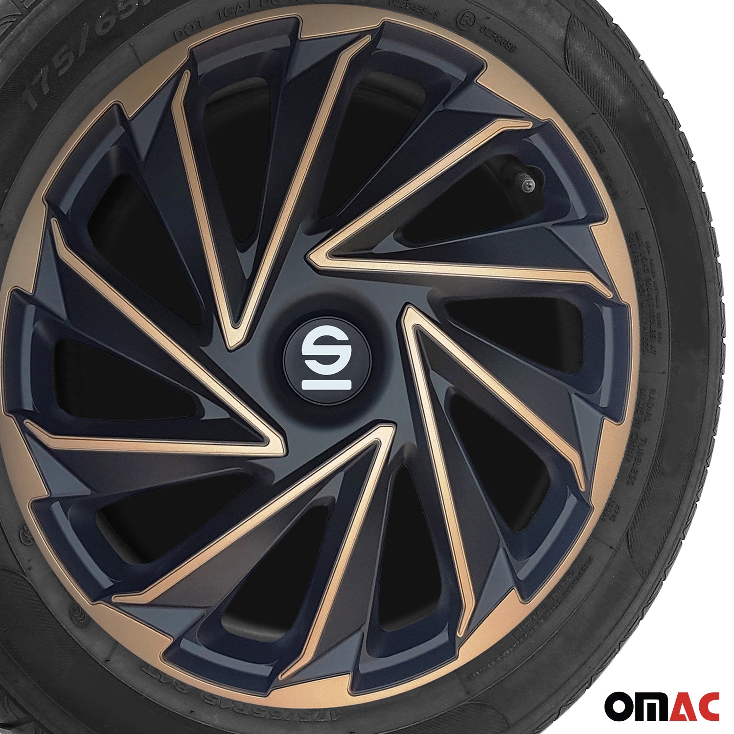 Sparco Tapacubos 14 Pulgadas Universal Gold Negro